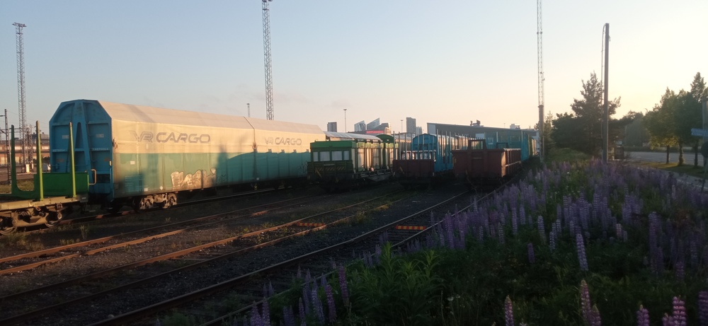 Vaunuja Tampereen tavaravaunukorjaamolla 3.6.2024
Aurinko nousee Tampereen Viinikassa varhain kesäkuun aamuna. Tavaravaunukorjaamon edessä oli melkoinen määrä vaunuja odottamassa pääsyä korjaukseen, eli korjaamolla lienee vilkas päivä tulossa.
Avainsanat: op_VR;jyv_Sps;jyv_Habbin;jyv_Sgmmns-w;jyv_Obrk