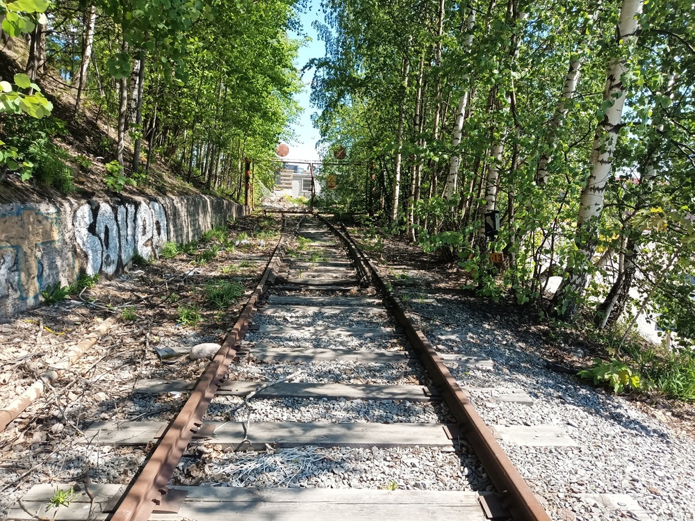 Tullin raiteen vaihde ja portti 10.6.2020
Tämän portin läpi eivät enää tersäpyörät kulje. Nyttemmin sen taakse on ilmestynyt kerrostaloja.
Avainsanat: rautatiearkeologia