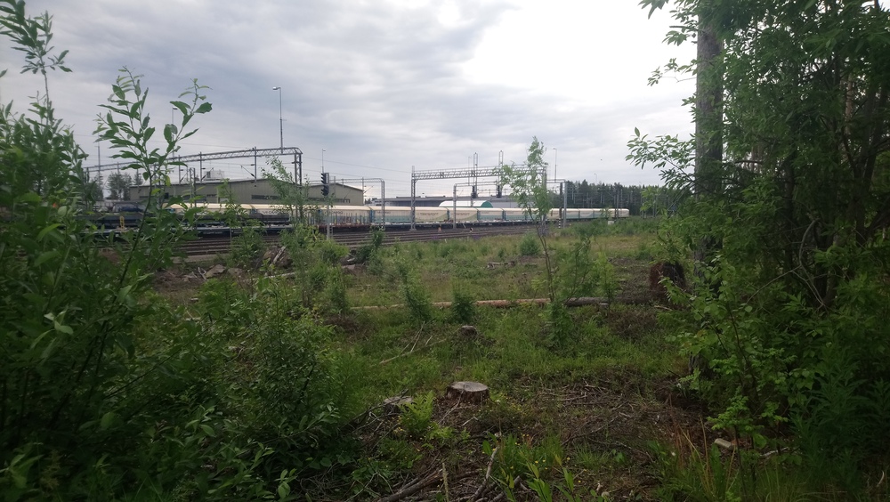 Seinäjoki tavaran eteläpää 20.6.2019
Etelän suunnan lähtöopastimet sekä kasa säilössä olevia vaunuja. Rekkajunaliikenteen loppuminen 2014 on jättänyt rekkavaunut vähälle käytölle, lähinnä niitä näkee nykyään sotilasjunissa.
Avainsanat: op_VR;jyv_Hbi;jyv_Hkba;jyv_Sdggnqss-w;jyv_Rbqnns